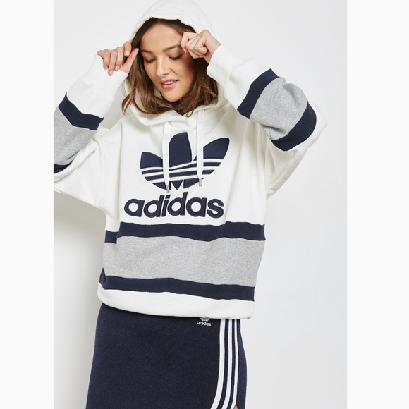 adidas trefoil fleece hoodie
